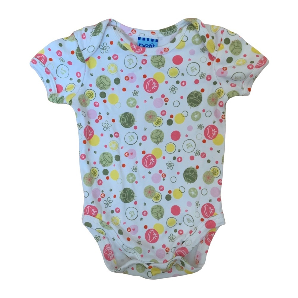 Petit Lem Short Sleeved Bodysuit Baby Size 6M